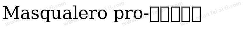 Masqualero pro字体转换